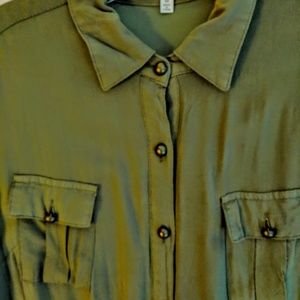 Charlotte Russe Military Dress🍀 Green MEDIUM